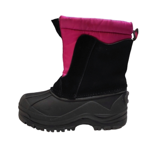 totes Other - Totes Pink Black Suede Nora Winter Snow Boots Girls Youth Size 11